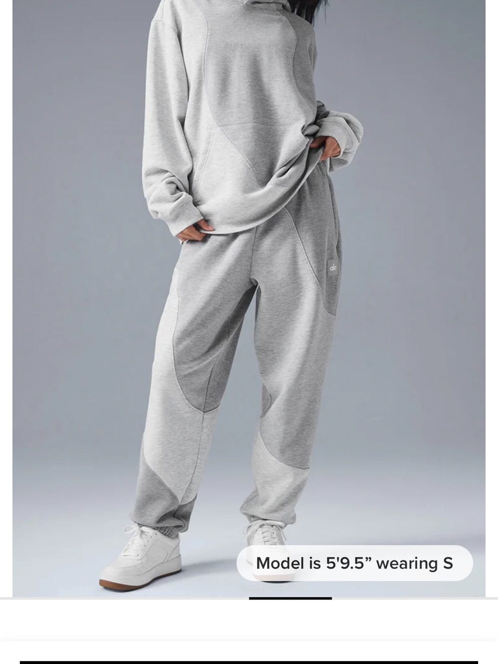 Alo Make Waves Hoodie XS athletic heather gray tonal